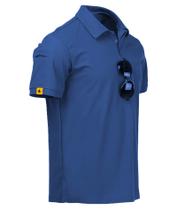Camisa polo ZITY Sports Tactical Camiseta masculina azul média