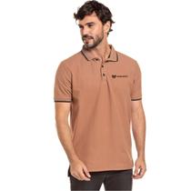 Camisa Polo Zor Masculina Manga Curta Cor Chocolate Casual Confortável e Estilosa Camisa Polo Zor Masculina Manga Curta Cor Chocolate Casual Confortável e Estilosa