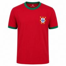 Camisa Portugal Retrô 1966 Algodão Vermelho - Masculino Tamanho:PCor:Vermelho Camisa Portugal Retrô 1966 Algodão Vermelho - Masculino Tamanho:PCor:Vermelho