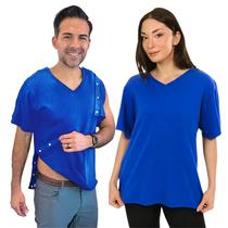 Camisa pós-cirúrgica Inspired Comforts com Snap Access Blue S