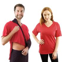 Camisa pós-cirúrgica Inspired Comforts com Snap Access Red S Camisa pós-cirúrgica Inspired Comforts com Snap Access Red S