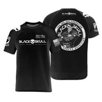 Camisa Preta Dry Fit para Treino Esportivo - Black Skull Camisa Preta Dry Fit para Treino Esportivo - Black Skull