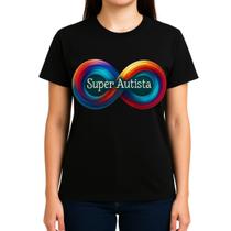 Camisa Preta Especial Infinity Black Feminina Super Autistas Camisa Preta Especial Infinity Black Feminina Super Autistas