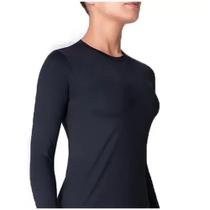 Camisa Preta Manga Longa Feminina Proteção UV FATOR 50+ Microfibra