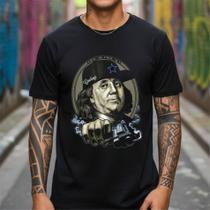 Camisa Preta Masculina Moda Street Gangster Camisa Casual Urbana Dollar Estilosa Confortável Blusa preta Homens Presente Aniversario Masculino