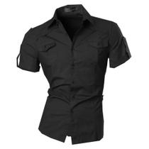 Camisa Preta Social Slim Envio Imediato