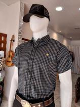 Camisa Preta Xadrez Manga Curta Camisa Preta Xadrez Manga Curta