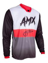 Camisa prime mx 04 cinza / preto / vermelho - AMX Camisa prime mx 04 cinza / preto / vermelho - AMX