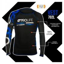Camisa pro life lycra com proteção solar 702 azul g