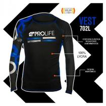 Camisa pro life lycra com proteção solar 702 azul gg