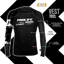 Camisa pro life lycra com proteção solar 702 preta