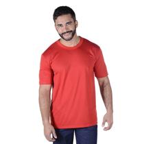 Camisa Profissional Masculina Gola Careca Manga Curta - Vermelho