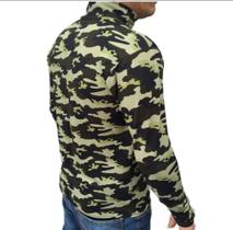 Camisa Proteção Solar Uv+50 Camuflado Premium Gola Alta masculina exército - lala modas