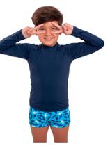 Camisa Proteção Solar Uv 50 + Sunga Boxer Infantil Juvenil