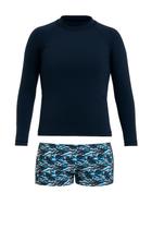 Camisa Proteção Solar Uv 50 + Sunga Boxer Infantil Juvenil