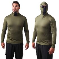 Camisa Proteção Uv Ninja p/ Pesca C/ Touca - Repelente à Insetos- Verde