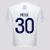 Camisa PSG Celery 30 Messi Infantil Branca Camisa PSG Celery 30 Messi Infantil Branca