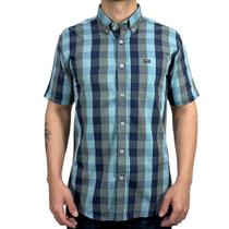Camisa Quadriculada Manga Curta Azul Dawson Camisa Quadriculada Manga Curta Azul Dawson