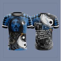 Camisa Quebrada Ilustração Tony Country Azul Cobalt