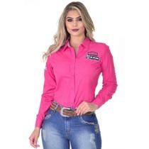 Camisa Radade Country Feminina Pink Bordada Ram Lançamento 2020