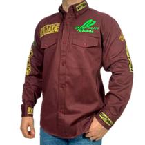 Camisa Radade Green Masculina Manga Longa Bordo Camisa Radade Green Masculina Manga Longa Bordo