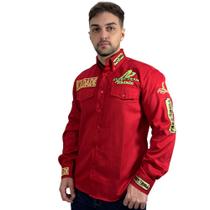 Camisa Radade Green Masculina Manga Longa Vermelho Camisa Radade Green Masculina Manga Longa Vermelho