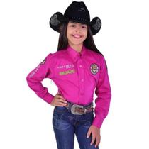 Camisa Radade Infantil Country Menina Bordada Juvenil Rodeio