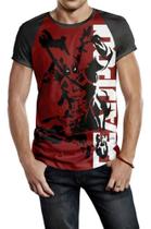 Camisa Raglan Masculina Mercenário Deadpool Marvel Ref:26