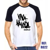 Camisa Raglan Viva La Vida Coldplay Banda Rock Metal Hard