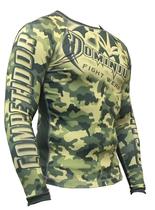 Camisa Rash Guard - Manga Longa - Exército V1- Camuflado Verde - 2810 - Dominium -