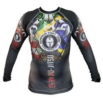 Camisa Rash Guard - Manga Longa - Preto- 2201P- Dominium .