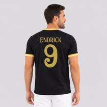 Camisa Real Madrid Dorado Preta 9 Endrick Camisa Real Madrid Dorado Preta 9 Endrick