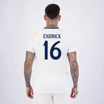 Camisa Real Madrid Endrick 16 Branca Camisa Real Madrid Endrick 16 Branca