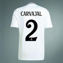 Camisa Real Madrid I Adidas 24/25 Carvajal 2 Branca