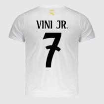 Camisa Real Madrid Soft Juvenil Branca 7 Vini Jr