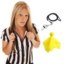Camisa Referee redgino feminina com listras pretas e brancas S-XL Camisa Referee redgino feminina com listras pretas e brancas S-XL
