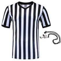 Camisa Referee Shinestone com decote em V para mulheres e homens no Natal