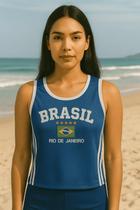 Camisa Regata Do Brasil Feminina Borbada Longa