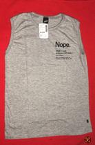 Camisa regata masculina cor cinza tam 16 anos em malha fria