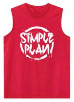 Camisa Regata Simple Plan Banda De Rock Malha Algodão Camisa Regata Simple Plan Banda De Rock Malha Algodão