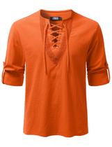 Camisa Renascentista Masculina JOGAL Pumpkin Orange 2XL