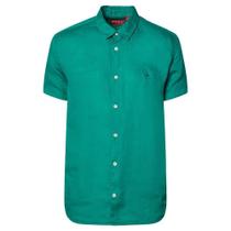 Camisa Reserva Linho Masculina Manga Curta Verde Camisa Reserva Linho Masculina Manga Curta Verde