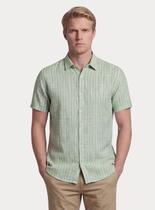 Camisa Reserva Manga Curta Linho Sun Verde Pistache - Cor Verde - Tamanho L/G