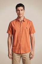 Camisa Reserva Manga Curta Nova Paraty Contraste Laranja Clay - Cor Laranja - Tamanho M/M