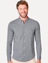 Camisa Reserva Masculina Oxford Color Azul Marinho Mescla