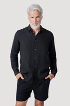 Camisa Reserva ML Linho Puro Básico Preto - Cor Preto - Tamanho L/G Camisa Reserva ML Linho Puro Básico Preto - Cor Preto - Tamanho L/G