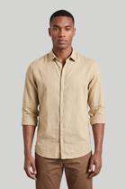 Camisa Reserva ML Masculina Regular Como Linho Mescla Khaki