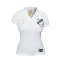 Camisa Retrô Feminina Santos Bimundial Branca 62/63 Camisa Retrô Feminina Santos Bimundial Branca 62/63
