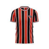 Camisa Retrô São Paulo FC 1969 Listrada Preto Modelo Histórico, Confortável e Ideal para Torcedores Camisa Retrô São Paulo FC 1969 Listrada Preto Modelo Histórico, Confortável e Ideal para Torcedores