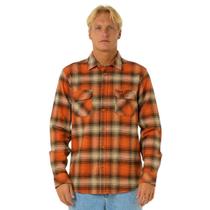 Camisa Rip Curl Count Flannel Marrom Xadrez Masculino Camisa Rip Curl Count Flannel Marrom Xadrez Masculino